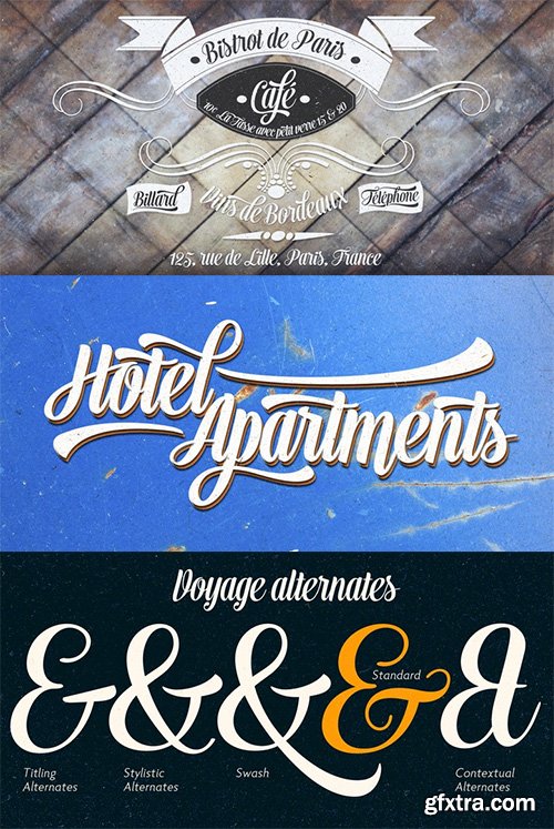 Voyage Font Family - 3 Font $95