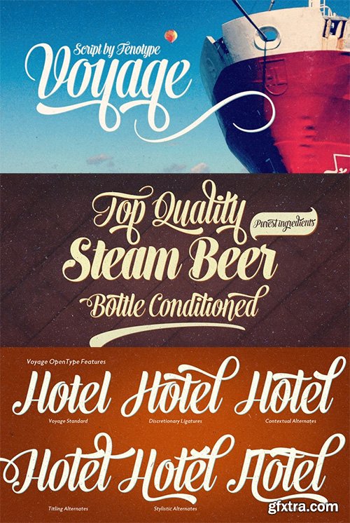 Voyage Font Family - 3 Font $95