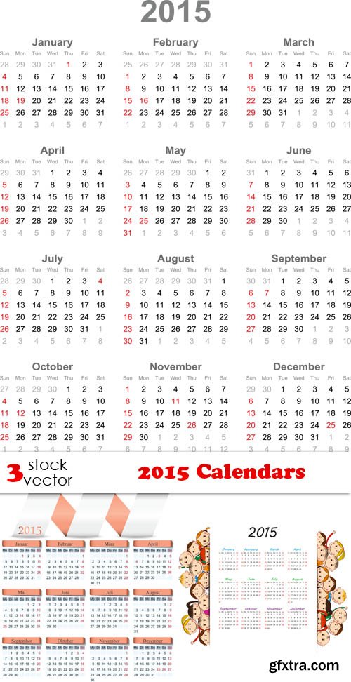 Vectors - 2015 Calendars