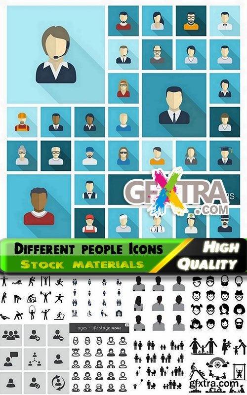 Different people Icons in vector from stock - 25 Eps