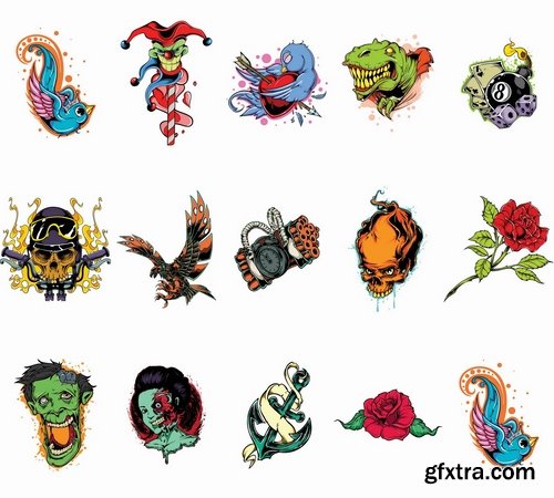 T-shirt Design elements in vector from stock 26 25xEPS