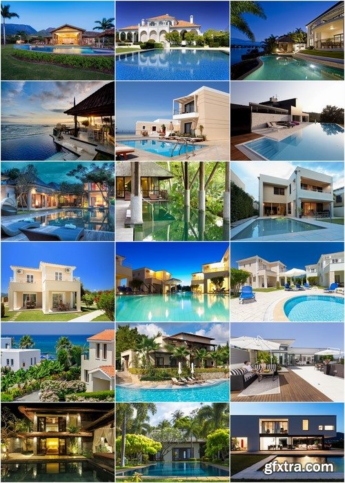 Luxury Villa exterior Stock images - 25 HQ Jpg
