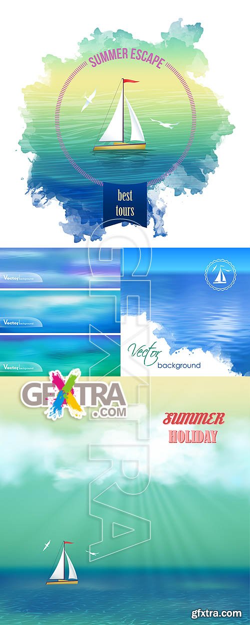 Stock vector - Summer sea backgrounds