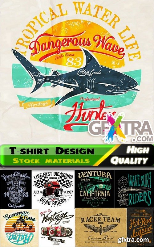T-shirt Design elements in vector from stock #28 - 25 Eps
