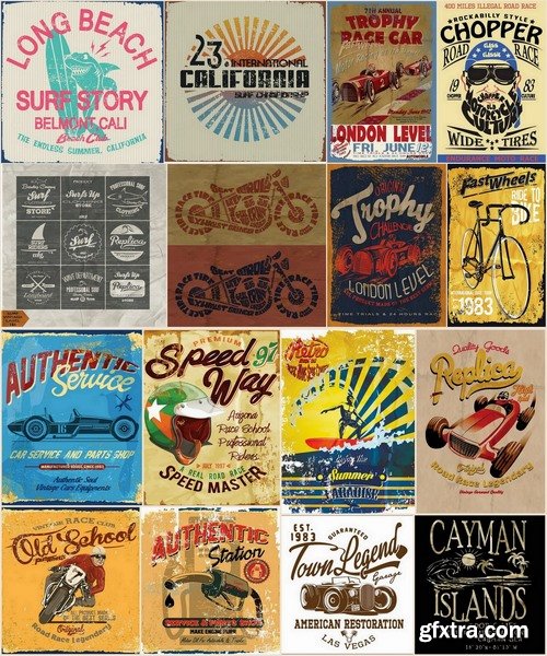 T-shirt Design elements in vector from stock #29 - 25 Eps