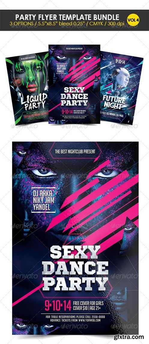 Party Flyer Template Bundle Vol. 4 - Graphicriver 8536959