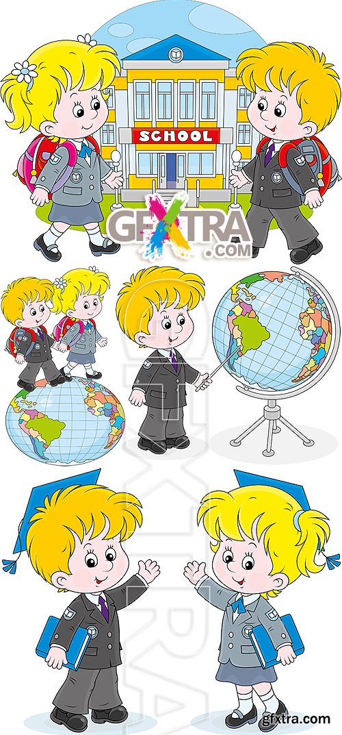 Stock vector - School & pupil