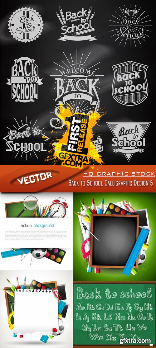 Stock Vector - Back to School Calligraphic Design 5