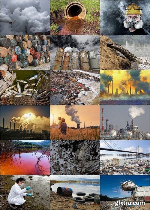 Environmental pollution Stock Images in vector - 25 HQ Jpg