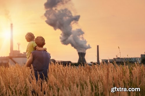 Environmental pollution Stock Images in vector - 25 HQ Jpg