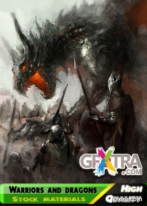 Warriors and dragons Stock Images - 25 HQ Jpg