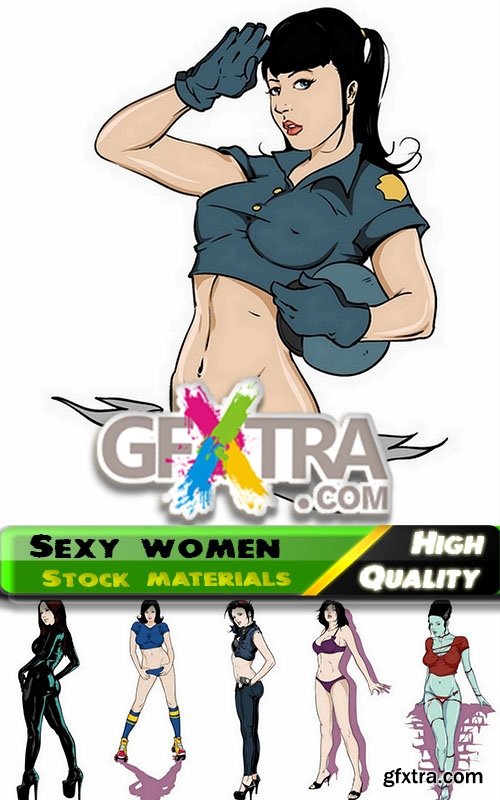 Very sexy women in vector from stock - 25 Eps
