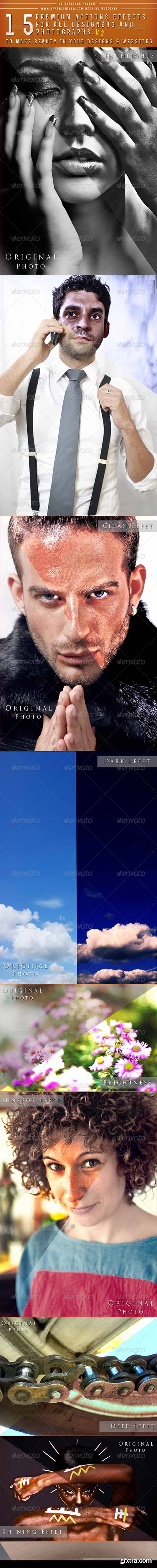 Graphicriver 15 Premium Actions Photoshop Effects - Version 2 5356296