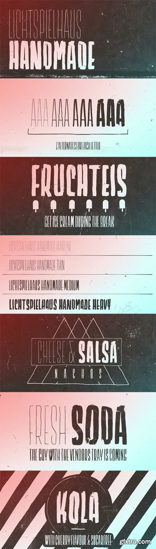 Lichtspielhaus Handmade Font Family - 4 Fonts for $59