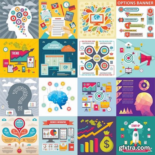 Infographic Design Elements in vector set from stock #71 - 25 Eps