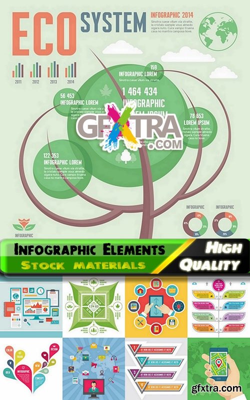 Infographic Design Elements in vector set from stock #71 - 25 Eps