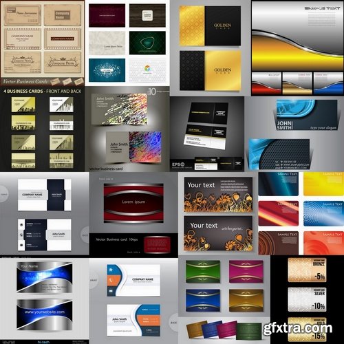 Business cards Template design set #7- 25 Eps