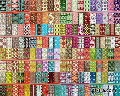 Abstract Seamless patterns in vector set from stock #12 - 25 Eps