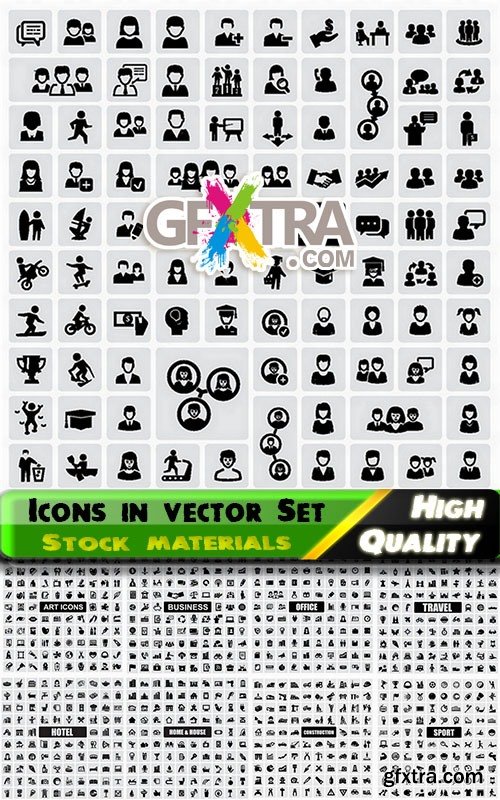 Icons in vector Set from stock #22 - 25 Eps