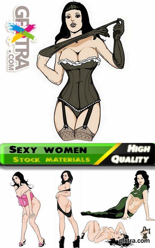 Very sexy women in vector from stock #2 - 25 Eps