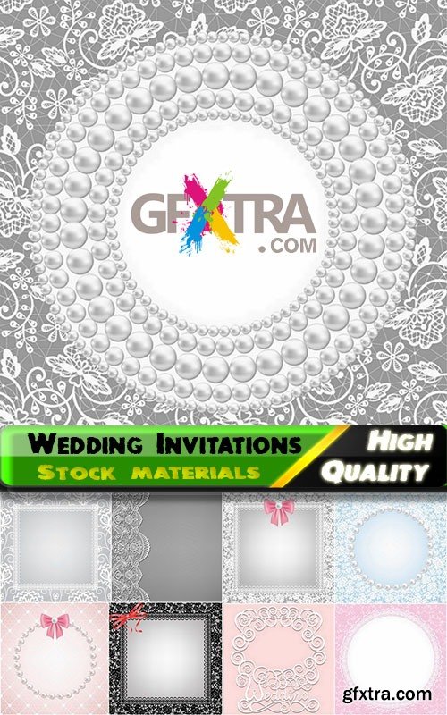 Backgrounds with patterns for template wedding Invitations - 25 Eps