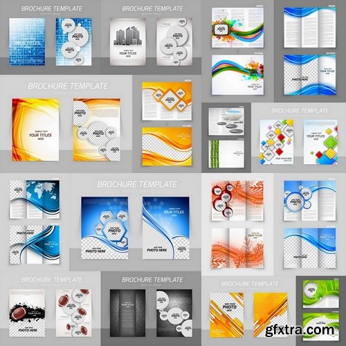 Brochure and Flyers Template Design in vector from stock #12 - 25 Eps