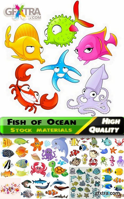 Fish of Ocean in vector from stock - 25 Eps