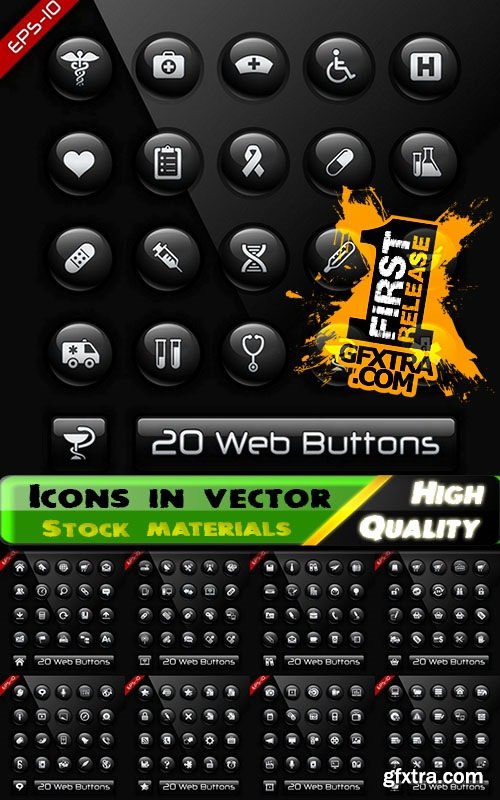 Icons in vector Set from stock #23 - 25 Eps