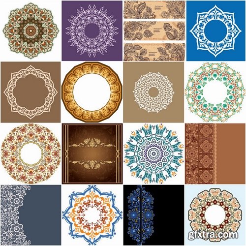 Abstract ornaments design and samples patterns - 25 hq eps