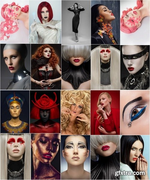 Women with creative makeup Stock Images - 25 HQ Jpg