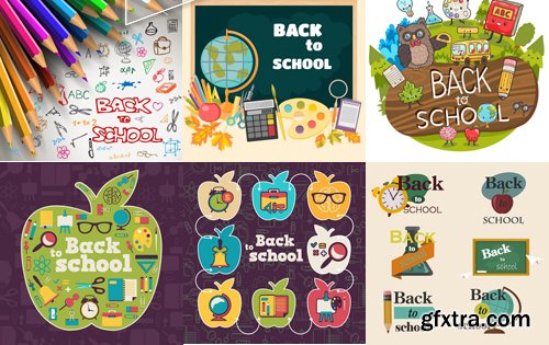 Stock Vectors - Back to school 2, 25xEPS