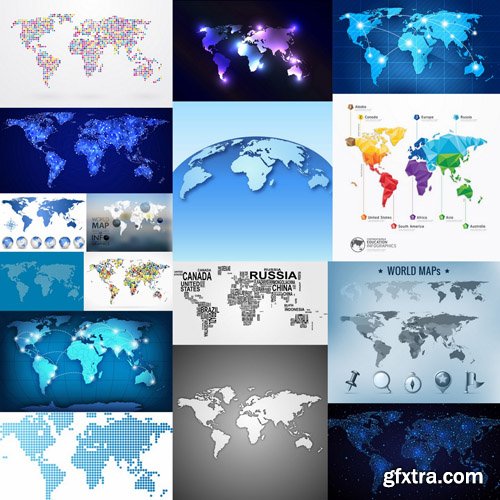 World Map - 25 Vector