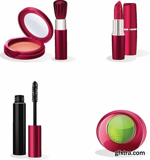 Makeup and beauty womans elements in vector from stock - 25 Eps