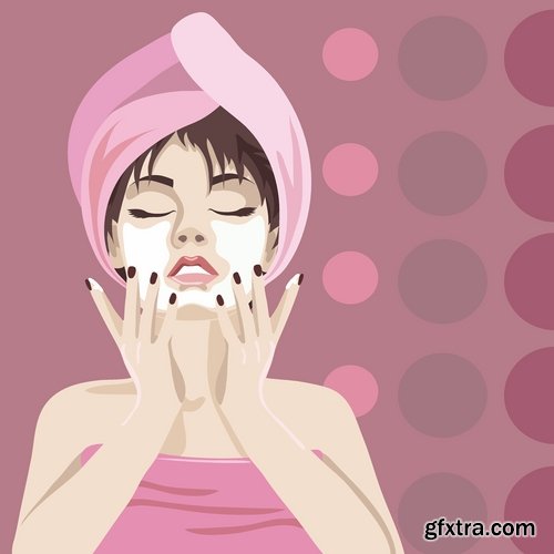 Makeup and beauty womans elements in vector from stock - 25 Eps