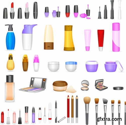 Makeup and beauty womans elements in vector from stock - 25 Eps