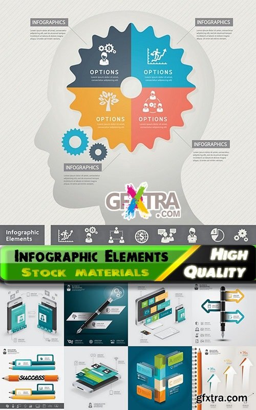 Infographic Design Elements in vector set from stock #76 - 25 Eps