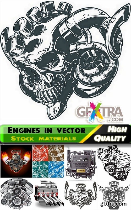 Different Engines in vector from stock - 25 Eps