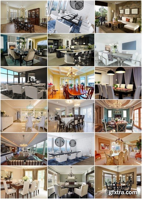 Luxury dining room interior Stock images - 25 HQ Jpg