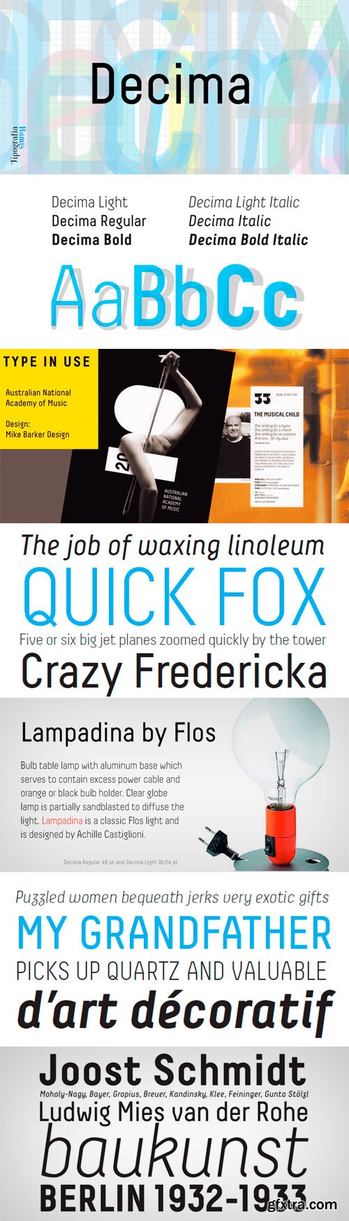 Decima Font Family - 6 Fonts for $140