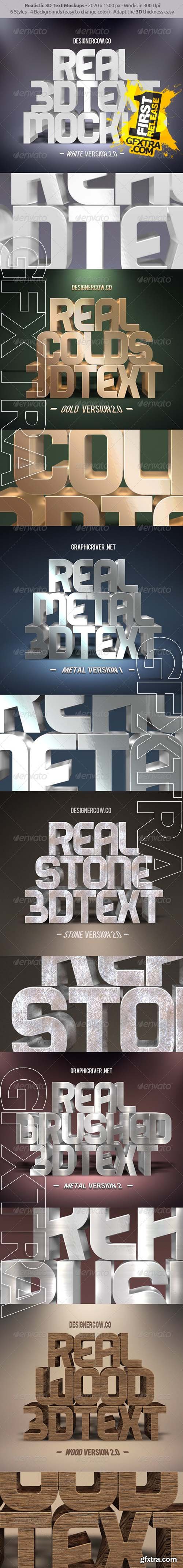 Real 3D Text Mockups - Graphicriver 8553107