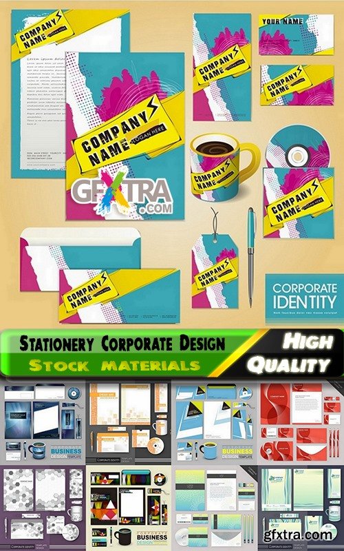 Stationery Corporate Design elements in vector from stock #3 - 25 Eps