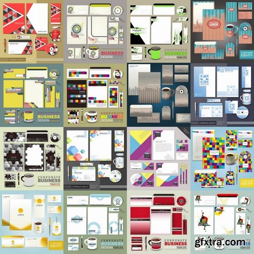Stationery Corporate Design elements in vector from stock #3 - 25 Eps