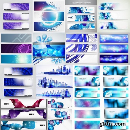Abstract Banners in vector set from stock #8 - 25 Eps