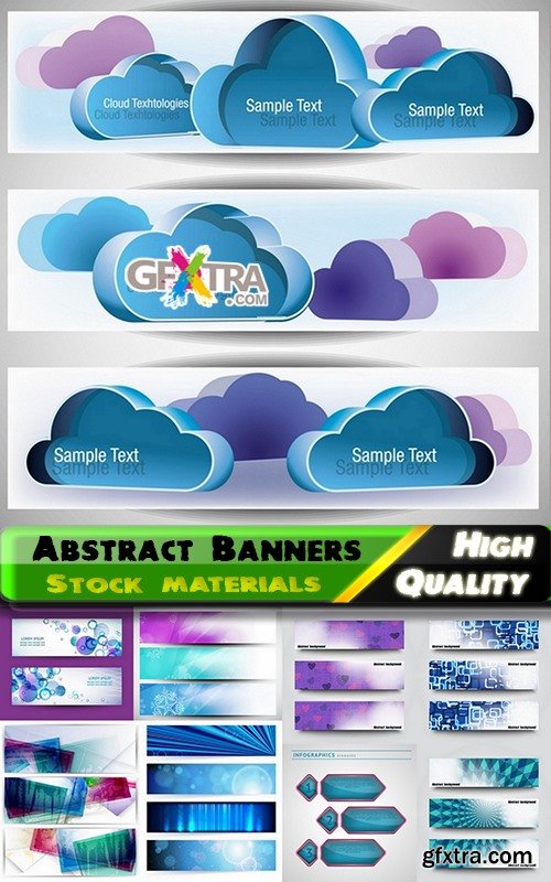 Abstract Banners in vector set from stock #8 - 25 Eps