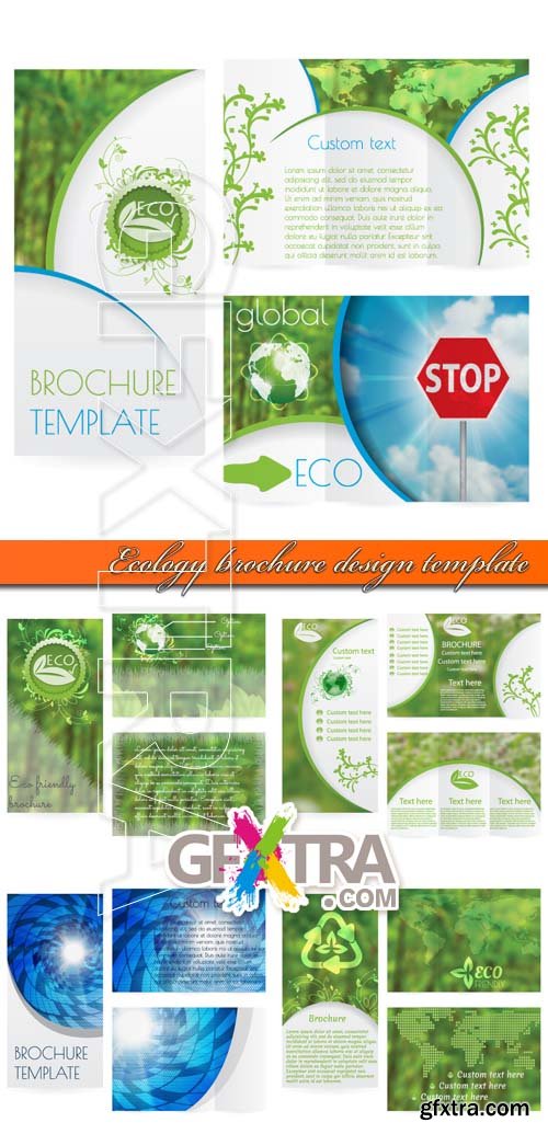 Ecology brochure design template