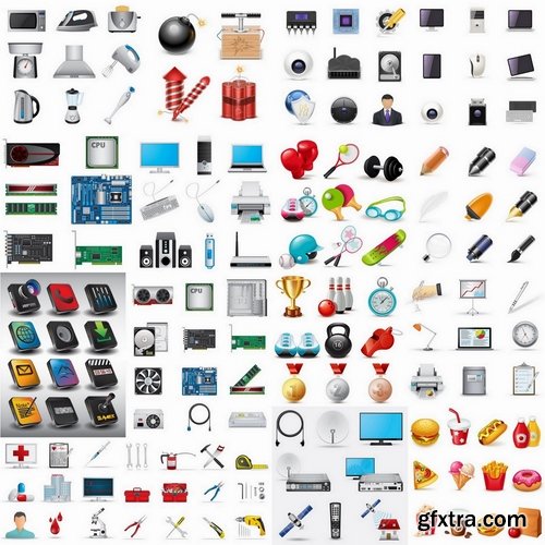 Detailed icons in vector set from stock #12 - 25 Eps