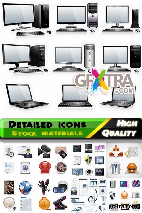 Detailed icons in vector set from stock #12 - 25 Eps