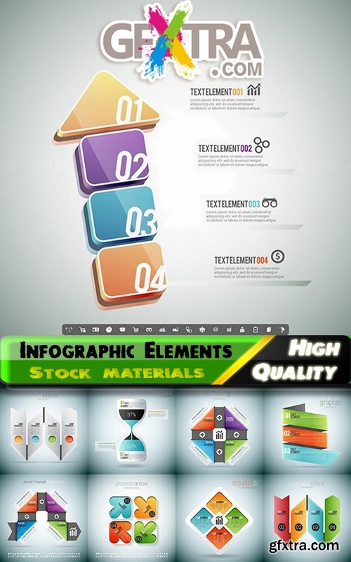 Infographic Design Elements in vector set from stock #78 - 25 Eps