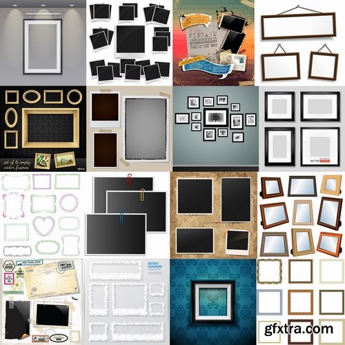 Different photo frame set in vector from stock - 25 Eps