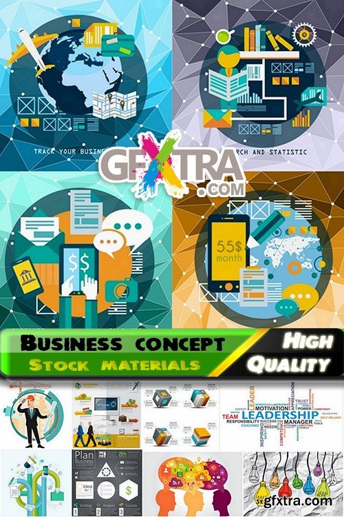 Business concept and business design element in vector from stock - 25 Eps